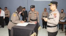 Proses Sertijab 6 Pejabat Polresta Tangerang yang terkena rotasi jabatannya 