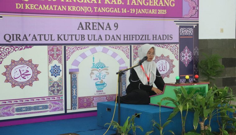 Salah satu penampilan Peserta Qiroatul Kutub Ula 
