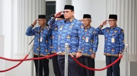 Pekan terakhir Pj Gubernur Banten Damenta menjadi Pembina Apel bersama seluruh pegawai dilingkungan Pemerintah Provinsi Banten
