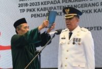 Dr Andi Ony saat dilantik sebagai Penjabat Bupati Tangerang 17 bulan lalu oleh PJ Gubernur Al Muktabar 