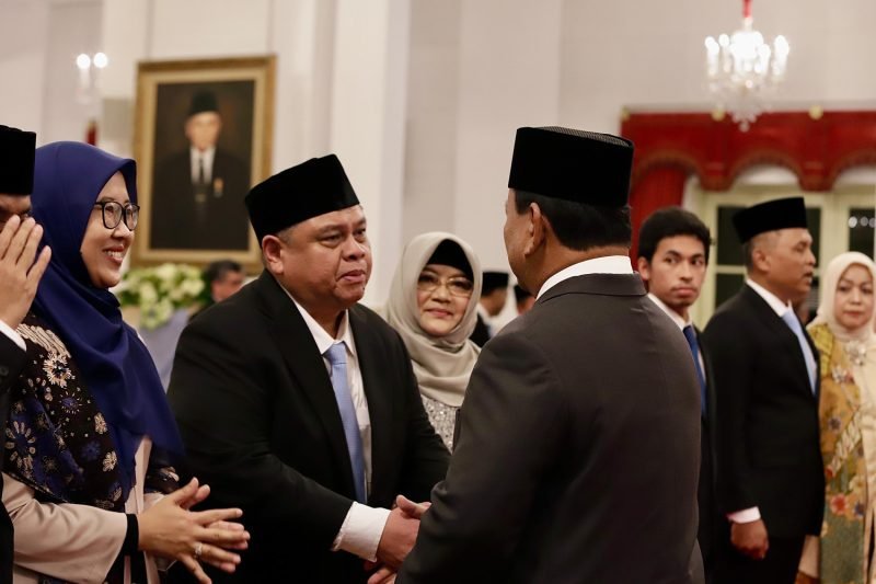 Prosesi Pelantikan Kepala dan Wakil Kepala BPKP oleh Presiden Prabowo Subianto