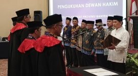 Prosesi Pengukuhan Dewan Hakim MTQ ke-XXII Tingkat Provinsi Banten oleh Wagub Banten Dimyati Natakusumah 