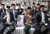 Sekretaris Daerah sekaligus Ketua Umum LPTQ Cilegon, Maman Mauludin bersama jajaran pejabat saat menghadiri MTQ XXII Tingkat Provinsi Banten, Sabtu 26 April 2025