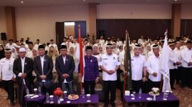 Usai acara Bupati Tangerang Maesyal Rasyid berpose bersama dengan jajaran Kafilah MTQ Kabupaten Tangerang 