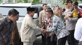 Gubernur Banten Andra Soni Menyambut Kehadiran Presiden Prabowo Subianto pada acara di ICE BSD Kabupaten Tangerang 