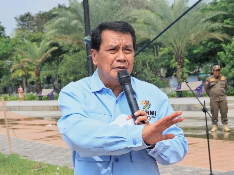 Bupati Tangerang Maesyal Rasyid saat membuka invitasi olahraga tradisional Tingkat Kabupaten Tangerang 