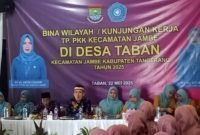Kunjungan PKK Kabupaten Tangerang dalam rangka Bina Wilayah di Desa Taban Kecamatan Jambe pada 22 Mei 2025