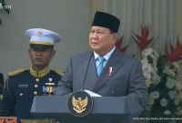 Foto: Presiden Prabowo Pimpin Upacara Peringatan Hari Lahir Pancasila, Gedung Pancasila, Jakarta, Senin (2/6/2025). (Tangkapan Layar Youtube Sekretariat Presiden)