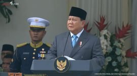 Foto: Presiden Prabowo Pimpin Upacara Peringatan Hari Lahir Pancasila, Gedung Pancasila, Jakarta, Senin (2/6/2025). (Tangkapan Layar Youtube Sekretariat Presiden)