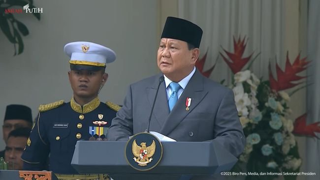 Foto: Presiden Prabowo Pimpin Upacara Peringatan Hari Lahir Pancasila, Gedung Pancasila, Jakarta, Senin (2/6/2025). (Tangkapan Layar Youtube Sekretariat Presiden)