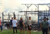 Kobong Ponpes Salafiyah Al Mubradiin di Desa Bantar Panjang Kecamatan Tigaraksa Kabupaten Tangerang yang kebakaran diduga akibat konsleteing aliran listrik