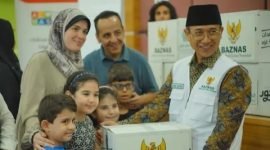 Penyerahan simbolis bantuan kemanusiaan pengungsi Palestina di Mesir