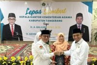 Serah terima jabatan Kepala Kantor Kemenag Kabupaten Tangerang (Foto ; Satelit News)