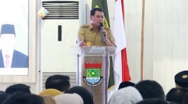 Bupati Tangerang Maesyal Rasyid saat menyampaikan arahan terkait mensukseskan Program MBG di Kabupaten Tangerang