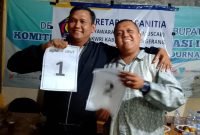 Heri nomor urut 1 dan Anoy nomor urut 2, Calon Ketua KWRI Kabupaten Tangerang (Sumber foto ; Antari)