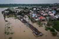 Foto udara Banjir diwilayah Kabupaten Tangerang 