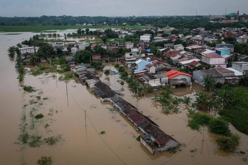 Foto udara Banjir diwilayah Kabupaten Tangerang 