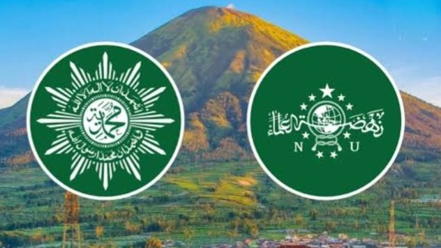 Logo ormas Islam besar di Indonesia yaitu NU dan Muhammadiyah 