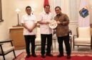 Bupati Tangerang Moch Maesyal Rasyid berpose bareng Gubernur DKI Jakarta Pramono Anung dan Gubernur Banten Andra Soni