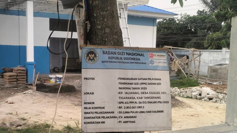 Pembangunan dapur SPPG MBG tetap berlangsung diwilayah Kecamatan Tigaraksa Kabupaten Tangerang 