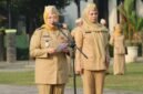 Wakil Bupati Tangerang Intan Nurul Hikmah saat menjadi Pembina Apel Senin dihadapan para pegawai Pemkab Tangerang, Senin 8 Juni 2026