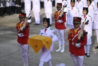 Paskibra Peringatan HUT Ke-81 Kemerdekaan RI Tingkat Kecamatan Solear Kabupaten Tangerang 